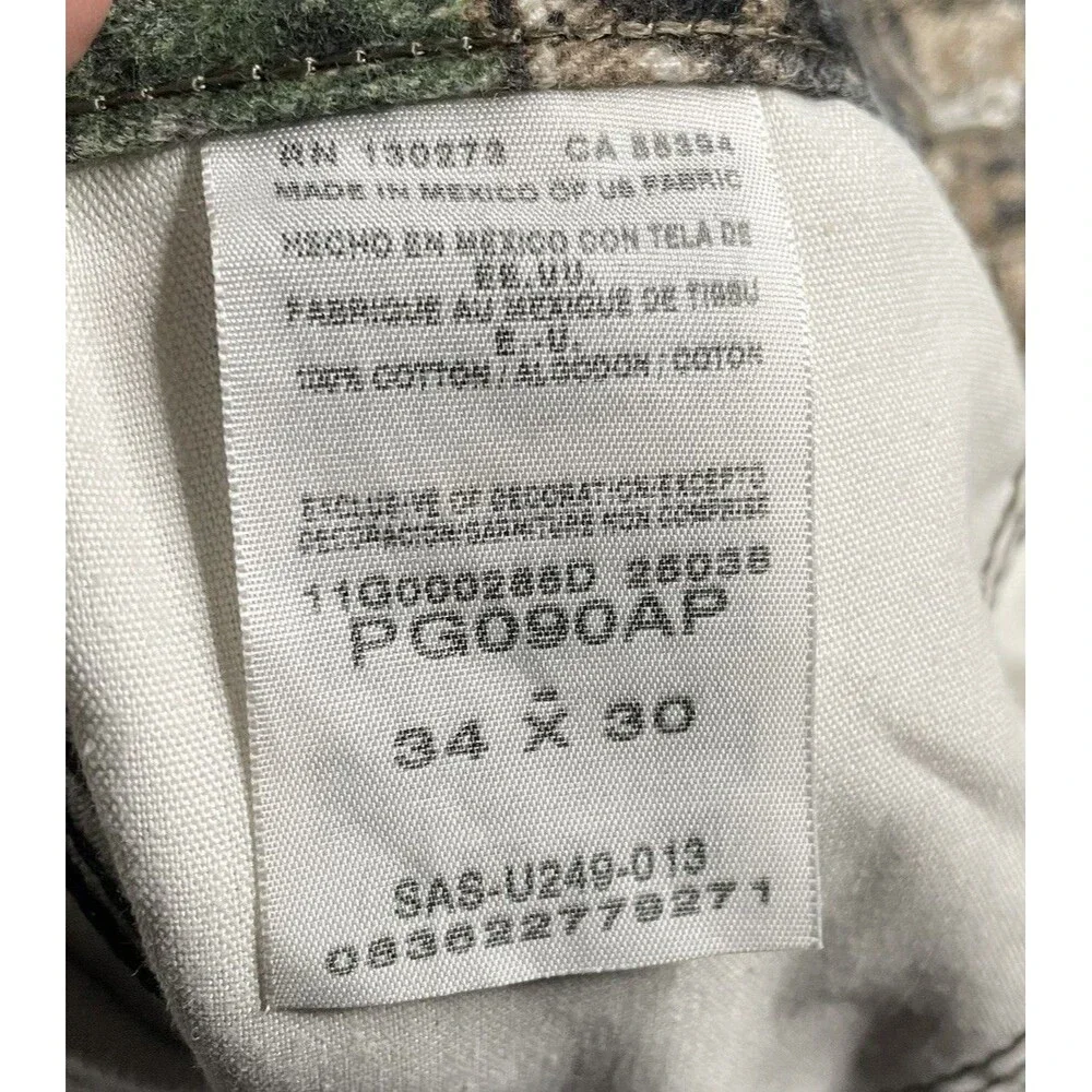 Wrangler Pro Gear Realtree AP Camo Cargo Jeans Hunting Pants PG090AP Men's 34x30
